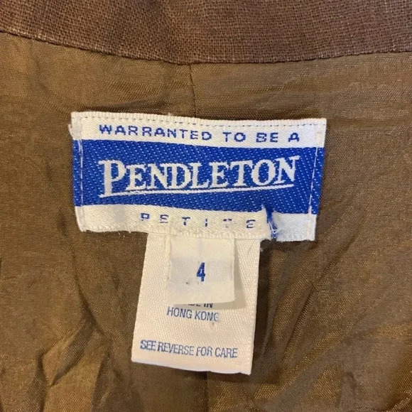 Pendleton Women's Vintage‎ Linen Full Zip Made in Hong Kong Vest Size 4 - Picture 6 of 11